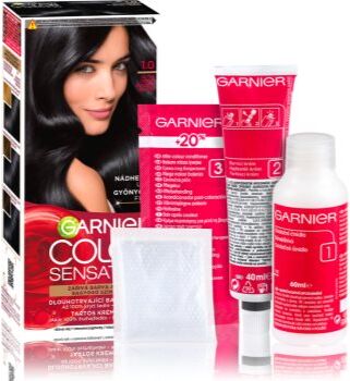 Garnier Color Sensation coloração de cabelo tom 1.0 Ultra Onyx Black. Color Sensation