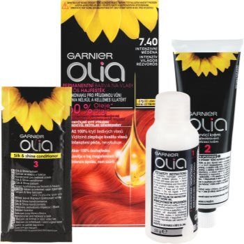 Garnier Olia coloração de cabelo tom 7.40 Intense Copper. Olia