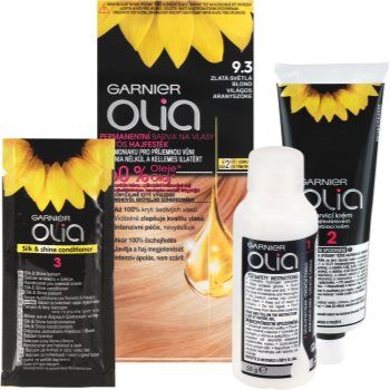 Garnier Olia coloração de cabelo tom 9.3 Golden Light Blonde. Olia