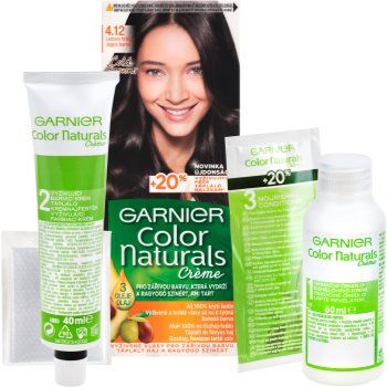 Garnier Color Naturals Creme coloração de cabelo tom 4.12 Icy Brown. Color Naturals Creme