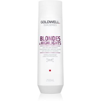 Goldwell Dualsenses Blondes & Highlights champô para cabelo loiro neutraliza tons amarelados 250 ml. Dualsenses Blondes & Highlights