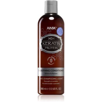 HASK Keratin Protein condicionador alisante para cabelos danificados e quimicamente tratados 355 ml. Keratin Protein
