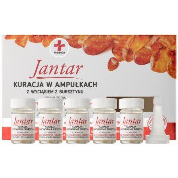 Ideepharm Medica Jantar tratamento restaurador para cabelo danificado e quebradiço 5 x 5 ml. Medica Jantar