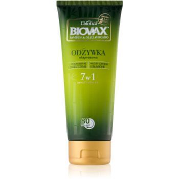 L’biotica Biovax Bamboo & Avocado Oil condicionador express regeneração para cabelo danificado 200 ml. Biovax Bamboo & Avocado Oil