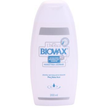 L’biotica Biovax Keratin & Silk champô reforçador com complexo de queratina 200 ml. Biovax Keratin & Silk