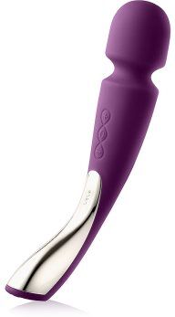 Lelo Smart Wand Massager Medium cabeça de massagem e vibrador Plum 22 cm. Smart Wand Massager Medium