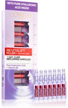 L’Oréal Paris Revitalift Filler sérum preenchedor ácido hialurónico em ampolas 7x1,3 ml. Revitalift Filler