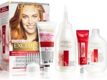 L’Oréal Paris Excellence Creme coloração de cabelo tom 7,43 Blonde Copper . Excellence Creme