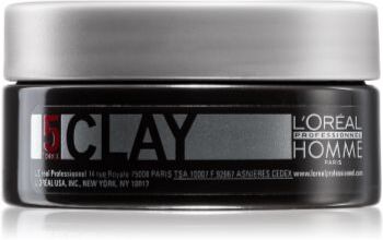 L’Oréal Professionnel Homme 5 Force Clay lama modeladora fixação forte 50 ml. Homme 5 Force Clay