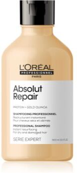 L’Oréal Professionnel Serie Expert Absolut Repair Gold Quinoa + Protein champô de restauração profunda para cabelo seco a danificado 300 ml. Serie Expert Absolut Repair Gold Quinoa + Protein