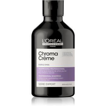 L’Oréal Professionnel Serie Expert Chroma Crème champô neutralizante dos tons amarelos para cabelo loiro e grisalho 300 ml. Serie Expert Chroma Crème