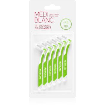 MEDIBLANC Interdental Brush Angle escova interdental 6 pçs 0,8 mm Green. Interdental Brush Angle