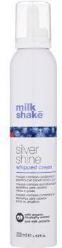 Milk Shake Silver Shine espuma cremosa para cabelos loiros neutraliza tons amarelados 200 ml. Silver Shine