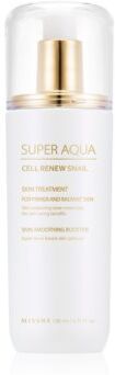 Missha Super Aqua Cell Renew Snail tónico fortificante com extrato de baba de caracol 130 ml. Super Aqua Cell Renew Snail