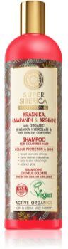 Natura Siberica Krasnika, Amaranth & Arginine champô nutritivo de limpeza para cabelo pintado 400 ml. Krasnika, Amaranth & Arginine