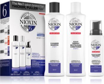 Nioxin System 6 Color Safe Chemically Treated Hair coffret para queda de cabelo VI.. System 6 Color Safe Chemically Treated Hair