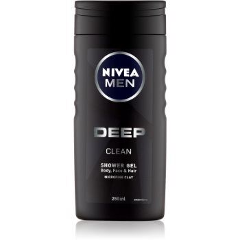 Nivea Men Deep gel de banho para homens 250 ml. Men Deep