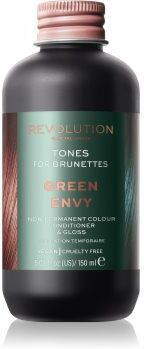 Revolution Haircare Tones For Brunettes Bálsamo de tonificação para tons castanhos de cabelo tom Green Envy 150 ml. Tones For Brunettes