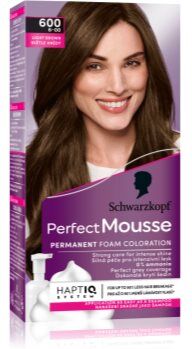 Schwarzkopf Perfect Mousse cor para cabelo permanente tom 600 Light brown. Perfect Mousse