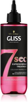 Schwarzkopf Gliss 7 sec cuidado regenerador para cabelo pintado 200 ml. Gliss 7 sec