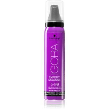 Schwarzkopf Professional IGORA Expert Mousse coloração em mousse para cabelo tom 5-99 Light Brown Violet Extra 100 ml. IGORA Expert Mousse