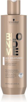 Schwarzkopf Professional Blondme All Blondes Detox champô de limpeza desintoxicante para cabelo loiro e com madeixas 300 ml. Blondme All Blondes Detox