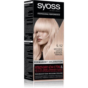 Syoss Color cor para cabelo permanente tom 9-52 Light Rose Gold Blond. Color