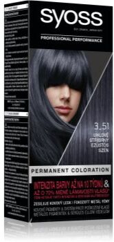 Syoss Color cor para cabelo permanente tom 3-51 Silver Charcoal. Color