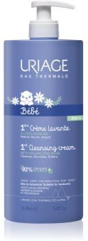 Uriage Bébé 1st Cleansing Cream creme suave de limpeza para crianças 1000 ml. Bébé 1st Cleansing Cream