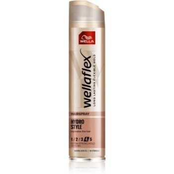 Wella flex Hydro Style laca de fixação forte proporciona hidratação e brilho 250 ml. flex Hydro Style