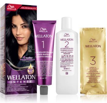 Wella ton Permanent Colour Crème coloração de cabelo tom 2/0 Black. ton Permanent Colour Crème