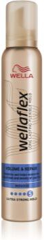 Wella flex Volume & Repair mousse para volume e vitalidade 200 ml. flex Volume & Repair