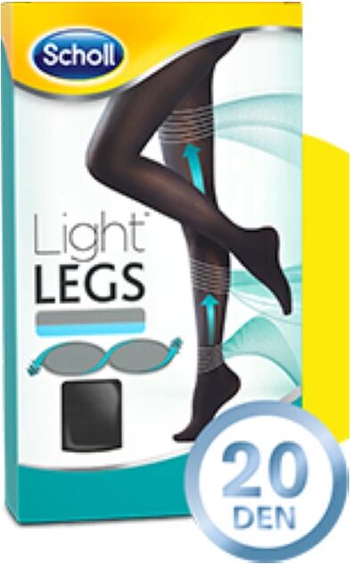 Scholl Light Legs Collants de Compressão 20DEN Preto Tam.L