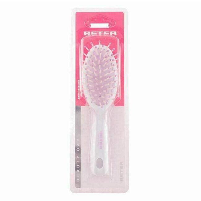 Beter Cushion Brush Escova de Cabelo Nylon Cor Branco 17.5cm 1un.