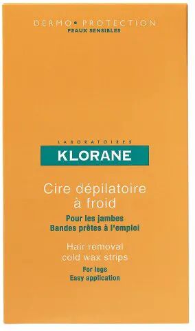 Klorane Bandas Cera Corpo Para Pele Sensível Embalagem De 6 Unidades