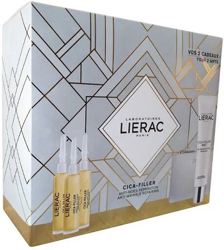 Lierac Cica-Filler Sérum Antirrugas Reparador 3 X 10 Ml Com Oferta De Mat Gel-Creme Antirrugas Reparador 40 Ml + Rue Des Fleurs Monaco Bolsa