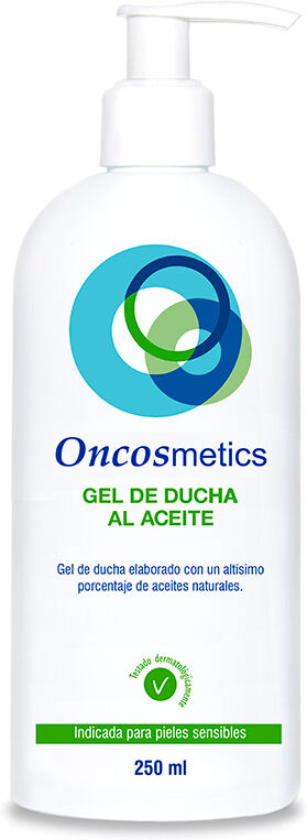 Gel de duche oncológico Oncosmetics Azeite hidratante 250 ml: Oleogel de banho suave e hidratante para uma higiene diária cuidadosa durante tratamentos oncológicos de quimioterapia e radioterapia