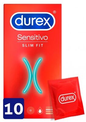 Durex Sensitivo Suave Slim Fit 10 Preservativos