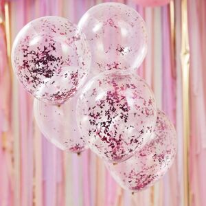 Konfettiballonger Glitter Rosa