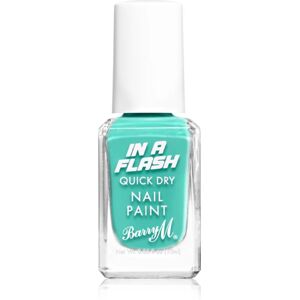 Barry M IN A FLASH quick-drying nail polish shade Teal Rush 10 ml