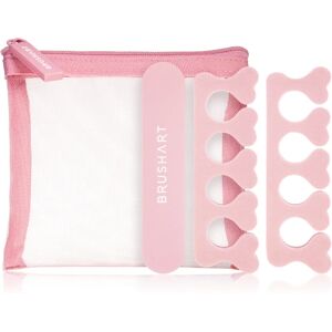 BrushArt Berry Foam toe separator & Nail file set pedicure set Pink