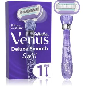 Gillette Venus Deluxe Smooth Swirl razor + replacement heads 1 pc