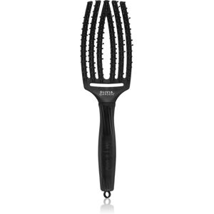 Olivia Garden Fingerbrush Double Bristles flat brush for easy combing 1 pc