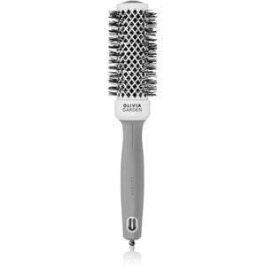 Olivia Garden Expert Shine Wavy Bristles White&Grey hairbrush průměr 35 mm 1 pc