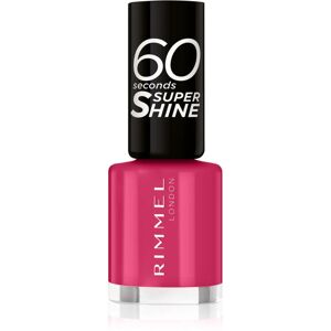 Rimmel 60 Seconds Super Shine nail polish shade 323 Funtime Fuchsia 8 ml