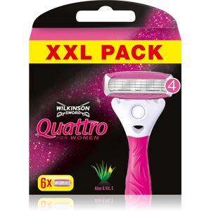 Wilkinson Sword Quattro W Aloe & Vit. E spare heads 6 pc