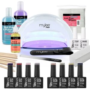 Mylee The Full Works Complete Gel Polish Kit (White) - Autumn/Winter (Worth £165) - Long Lasting At Home Manicure/Pedicure