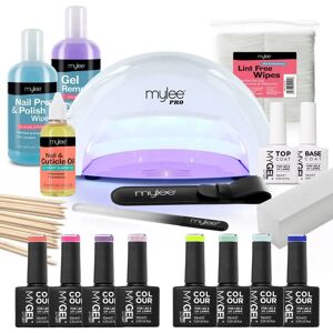 Mylee The Full Works Complete Gel Polish Kit (White) - Spring/Summer (Worth £165) - Long Lasting At Home Manicure/Pedicure