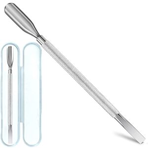 Alinana Stainless Steel Cuticle Pusher Tool - Nail Care Tool for Cuticle Removal - Dual-Ended with Non-Slip Grip Handle - Professional Grade Nail Tools