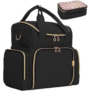 DNCG Nail Polish Carrying Bags, Nail Polish Storage Holder Bag, Detachable Cosmetic Carrying Case, Travel Manicure Set Storage Bag Can Hold 48 Bottles, MLGL5P1NIRG65H3CQ